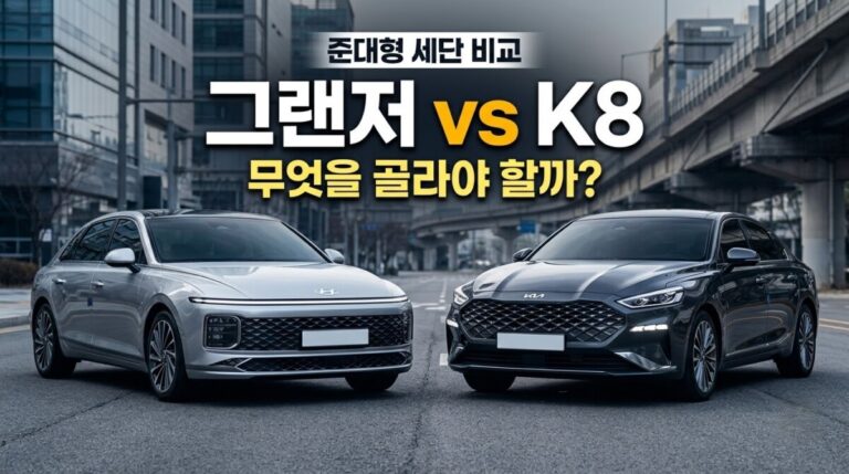 2027 K8 vs 더 뉴 그랜저 비교