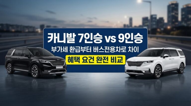 카니발 9인승 vs 7인승